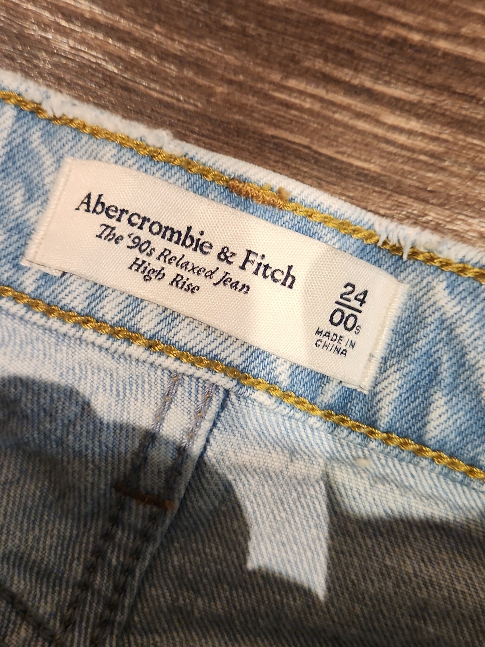 ❤️ ABERCROMBIE & FITCH 90'S HIGH RISE RELAXED WIDE LEG JEANS, 00S (24 SHORT) - Picture 11 of 14